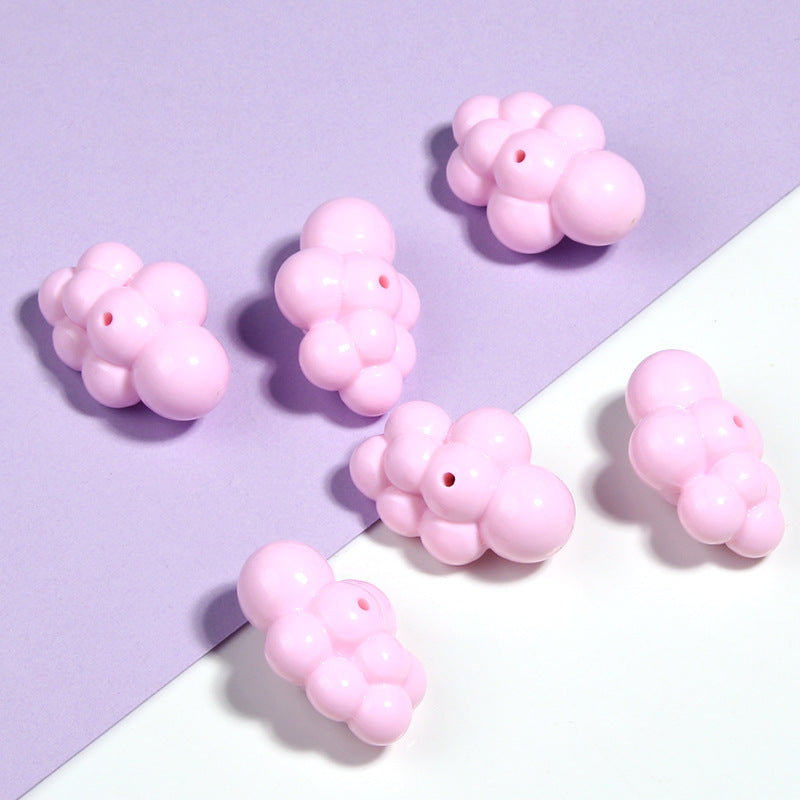 Pastel Cloud Acrylic Beads 22x32mm Smooth Rounded Shapes 5pcs 8