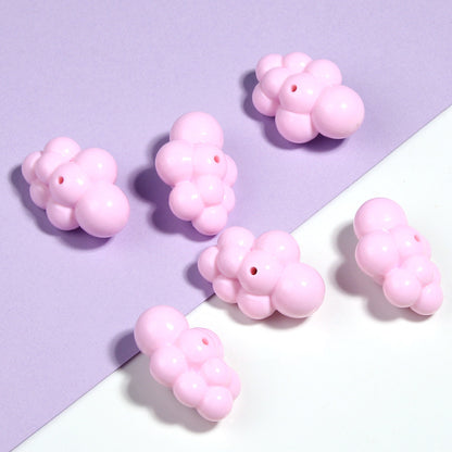 Pastel Cloud Acrylic Beads 22x32mm Smooth Rounded Shapes 5pcs 8
