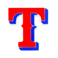 Silicone Focal Beads English Letter T Varsity Style Layered Color Blocking 20pcs 6