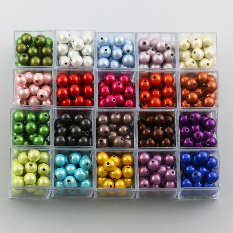 Glossy Metallic Round Acrylic Beads 10mm Colorful Assorted 50pcs 2