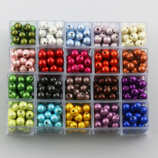 Glossy Metallic Round Acrylic Beads 10mm Colorful Assorted 50pcs 2