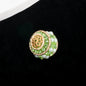 Vintage Nepal 15mm Rhinestone Beads Artificial Pearl Embedded 6pcs 12