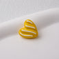 Wavy Stripe Heart Acrylic Beads 19mm Colorful Mixed 20pcs 17