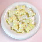 Glow In The Dark Plating Bear Acrylic Beads 24-34mm Two-Color 5pcs 4