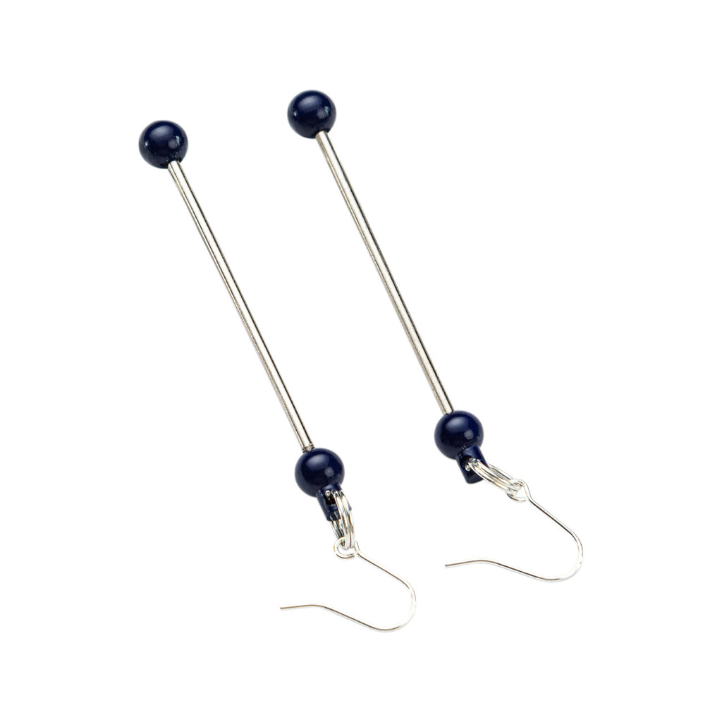 Beadable Earrings Metal Colorful Bar 7.8cm 4.4g Wholesale 5