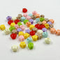 Colored Four-Hole Acrylic Beads Large Hole Chunky Mixed Finishes 100pcs 29