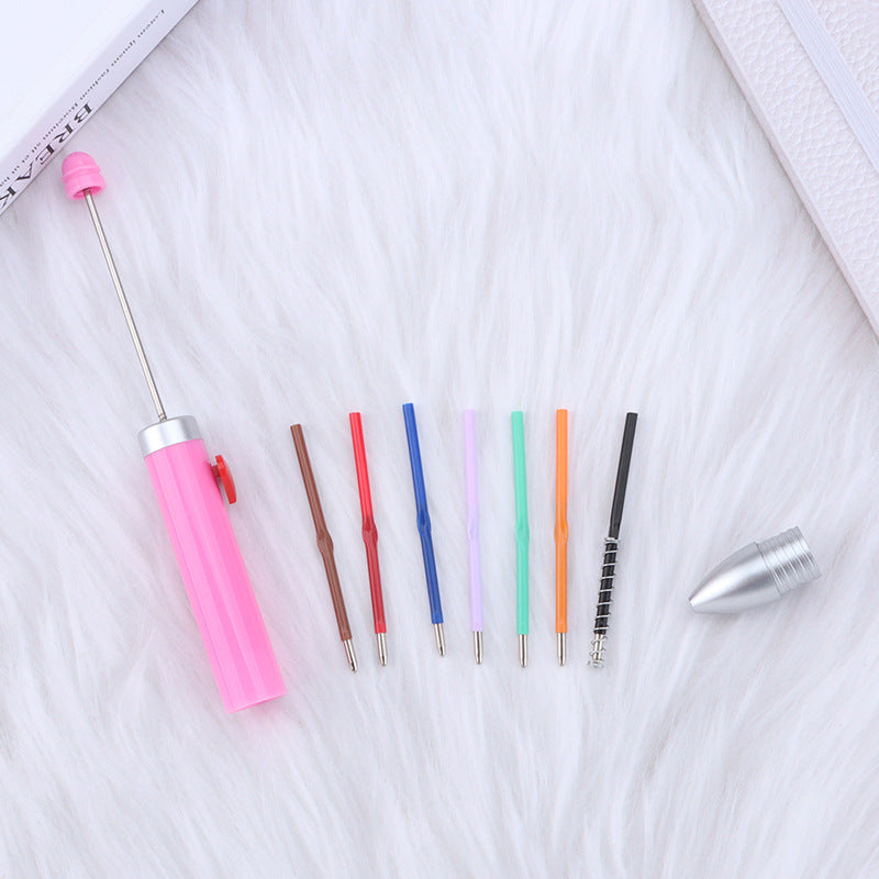 Beadable Pen Colorful Heart Accent 155mm Diameter 14mm Weight 11g 4