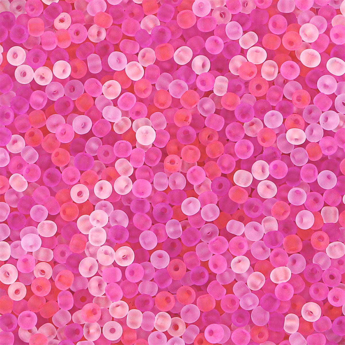 Transparent Frosted Seed Glass Beads 2mm with 1mm Hole 660pcs 12