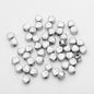 Electroplated Rose Glass Beads 6mm Small Etched Floral 50pcs 15