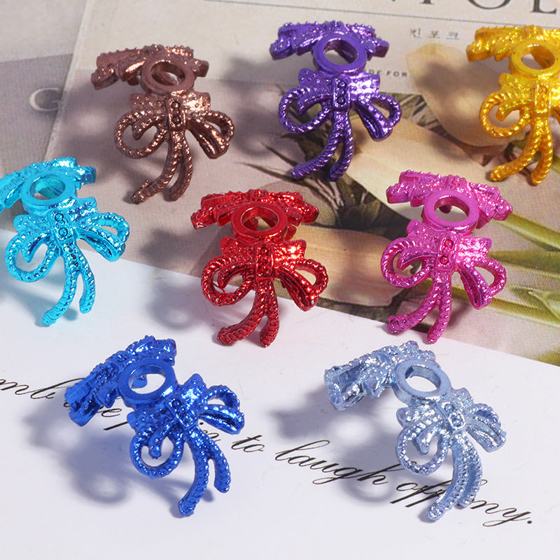Alloy Bow Bead Caps 20mm Colorful 20pcs 3