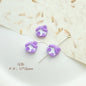 Cat Strawberry Moon Metal Beads Purple Tone Baking Painted 10pcs 14