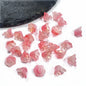 Wind Chime Flower Glass Beads 12mm Transparent Pink 50pcs 38