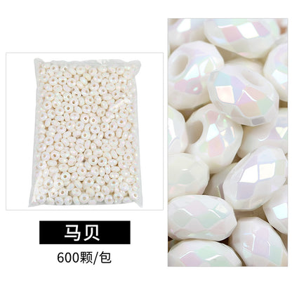 Acrylic Spacer Beads 14mm Candy Solid Color Large Hole 100pcs 12