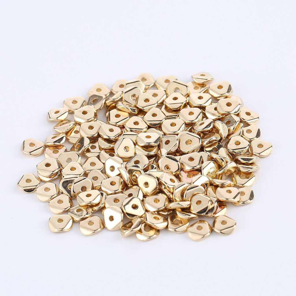 Faceted Triangular CCB Plastic Acrylic Beads 6mm Gold 500pcs 6