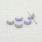 Angel Wing Metal Beads 14mm Painted Colorful Alloy 10pcs 13