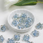 Clear Five Petal Flower Resin Beads 18mm Transparent Iridescent 5pcs 16