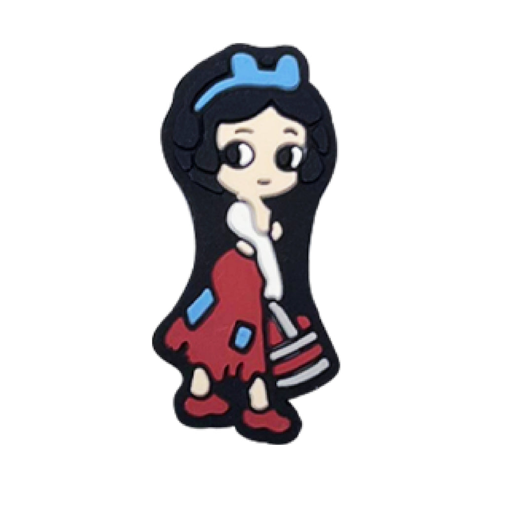 Silicone Focal Beads Cartoon Princess Sitting Pose 20pcs 6