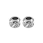 Stainless Steel Patterned Metal Beads 6mm Reticulate Twill Stripes 100pcs 5