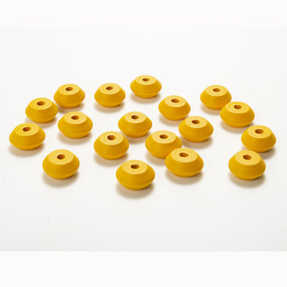 Wood UFO Spacer Beads 20mm Colored 100pcs 3