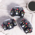 Gothic Castle Polymer Clay Rhinestone Beads 22mm 5pcs 6