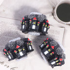 Gothic Castle Polymer Clay Rhinestone Beads 22mm 5pcs 6