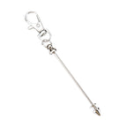 Beadable Keychain Metal Conical Bullet Shape Rose Gold Silver Gun Gray Black 5