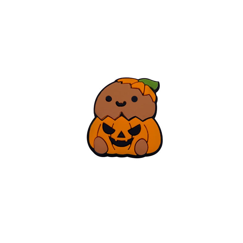 Silicone Focal Beads Chicken Pumpkin Halloween Smiling Face 20pcs 8