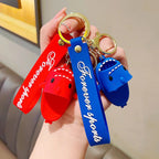 Silicone Shark Slippers Couple Keychain Cute Colorful Mini Shoes