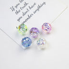 Transparent Flat Fireworks Acrylic Beads 15mm Sparkling Mixed 20pcs 3