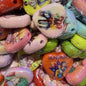 Plating Flat Heart Acrylic Beads Glossy Demon Hunters 50pcs 8