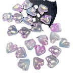 Czech Glass Beads Peony Petal 19mm Translucent Lavender Heart 50pcs 5