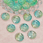 Gradient Sunflower Glass Beads 15mm Glossy Translucent Petals 25pcs 4