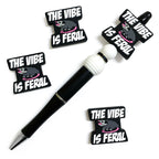 Silicone Focal Beads The Vibe Is Feral Black Rodent Pink Accents 20pcs 4