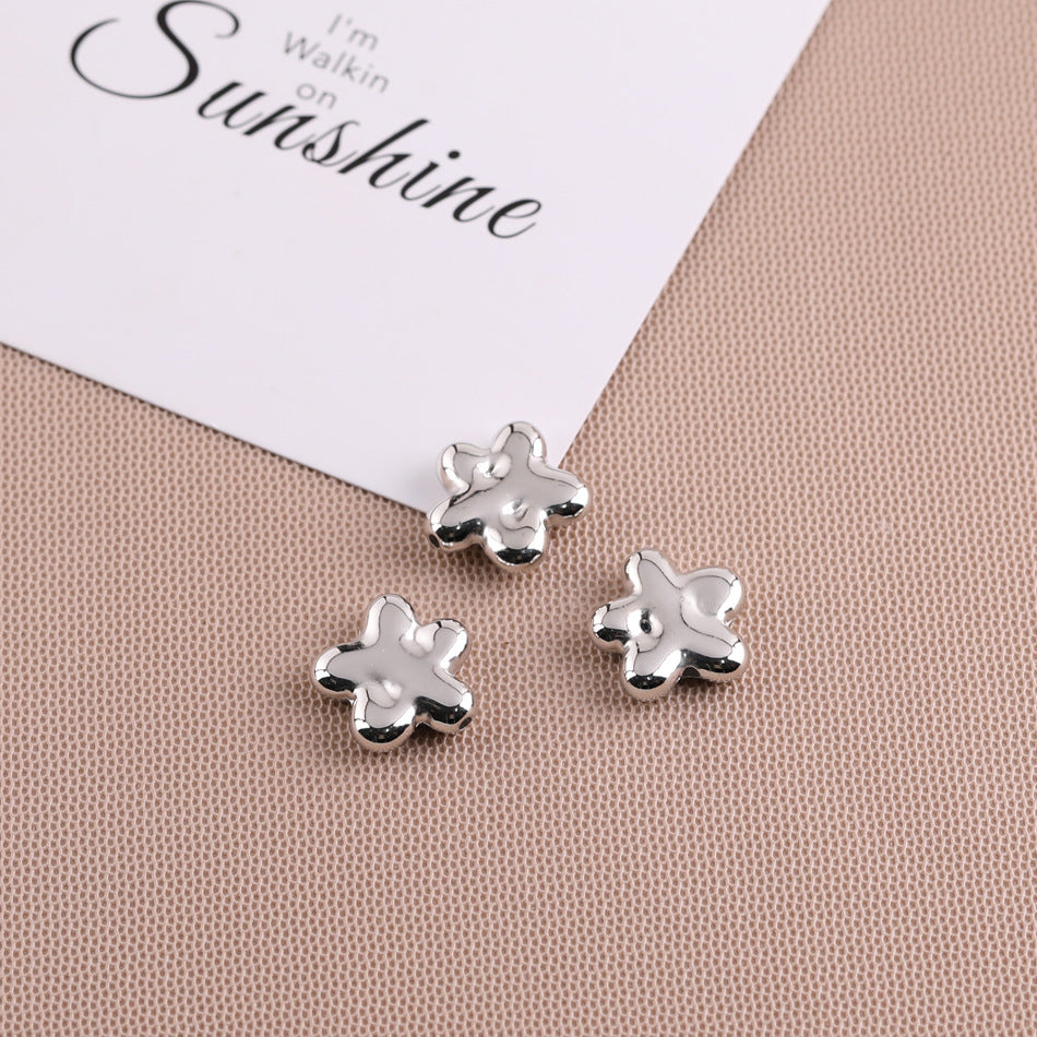 Silver Tone Irregular Shape CCB Plastic Beads 200pcs 6