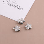 Silver Tone Irregular Shape CCB Plastic Beads 200pcs 6