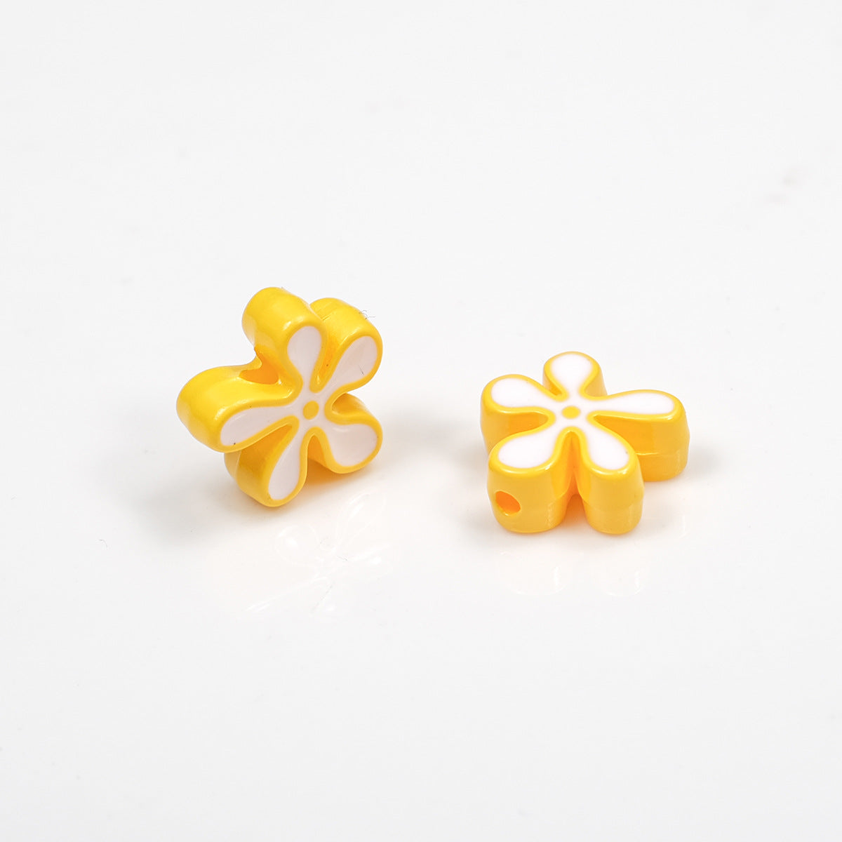 Irregular Sponge Flower Acrylic Beads 14mm Glossy Colorful 50pcs 10