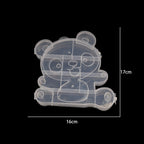 Multi Shaped Plastic Organizer Box PP Clear 1pc 3