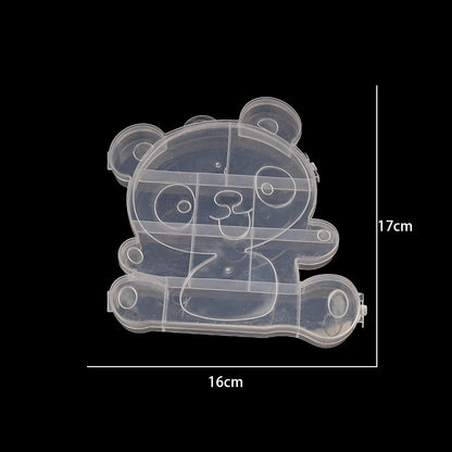 Multi Shaped Plastic Organizer Box PP Clear 1pc 3