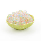 9-19mm Silicone Beads Confetti Clear Mixed Round Hexagon 20pcs 2