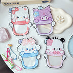 Sanrio Series Bottle Shaped Clear Window Ziplock Plastic Bags 10pcs 13x17cm