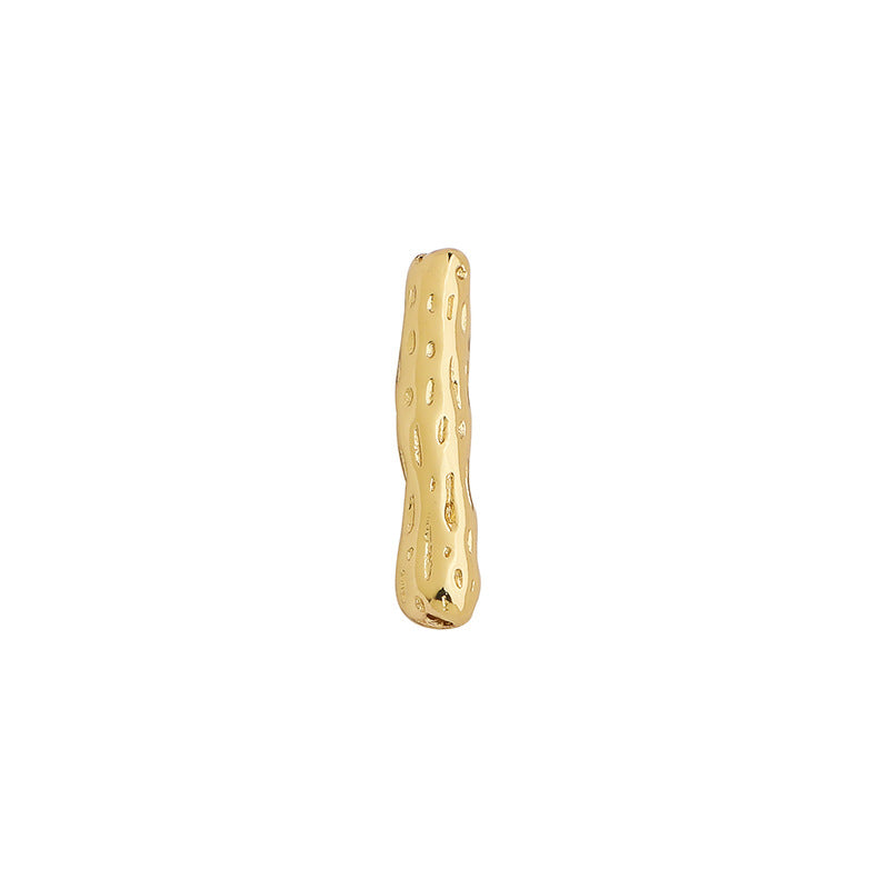 Brass Irregular Tube Metal Beads 6x18mm 4.5x21mm Hammered Texture 10pcs 5