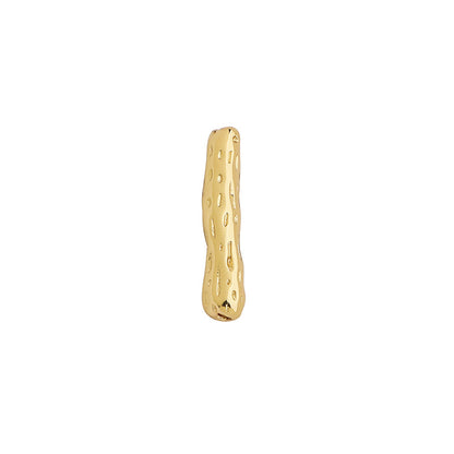 Brass Irregular Tube Metal Beads 6x18mm 4.5x21mm Hammered Texture 10pcs 5
