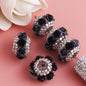 3D Rose Wrapped Rhinestone Beads 22mm Resin Floral Design 10pcs 11