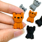 Silicone 3D Focal Beads Puppy Playful Pup Faces Vibrant Colors 20pcs 5