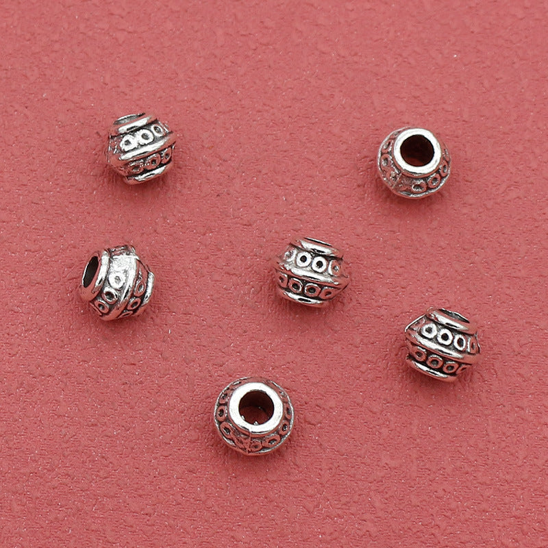 Alloy Circular Pattern Spacer Beads 9mm Large Hole 1pc 2