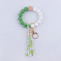 Football Tassel Silicone Bead Wristlet Keychain Sports Theme 11