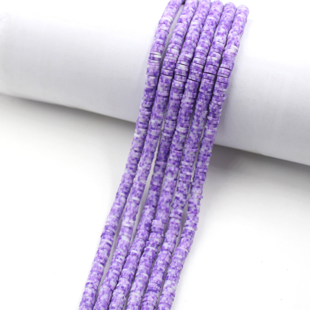 Flat Clay Beads 6mm Colorful Matte Polymer Spacer 10 Strands 16