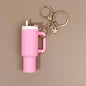 Mini Tumbler Keychain with Starfish Charm Plastic Beach Theme 2pcs 6