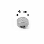 Stainless Steel Pineapple Metal Beads 4/6/8mm Textured Summer Style 50pcs 6