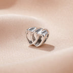 Heart Metal Beads 10mm Hollow Double Large Hole Alloy 20pcs 2